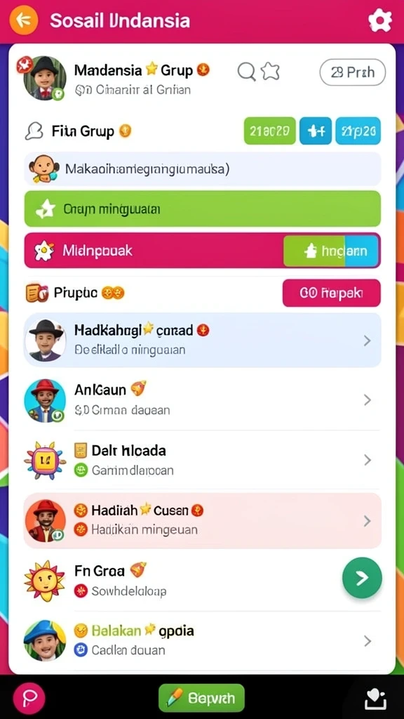 Tampilan menu utama yang intuitif dan menarik.