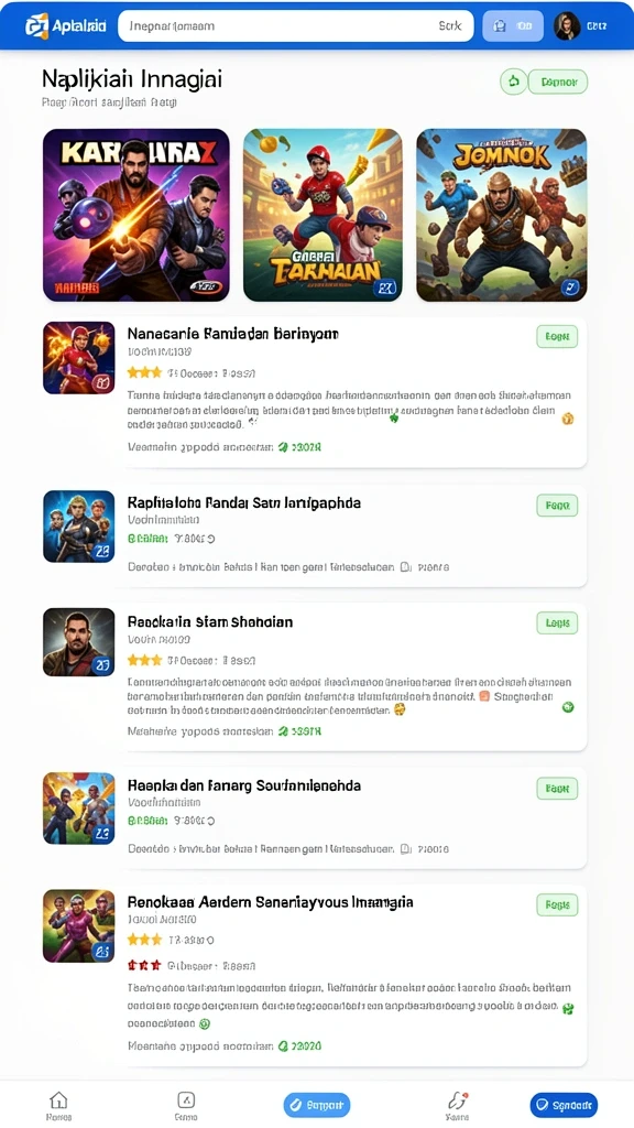 Screenshot mode permainan yang penuh aksi.
