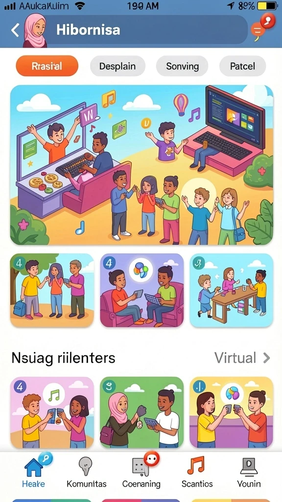 Pengguna dapat memilih karakter favorit untuk bertanding.