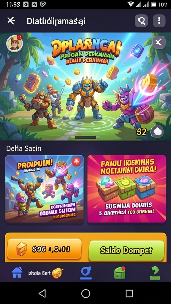 Pengaturan karakter di dalam game.