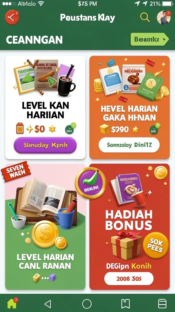 Fitur kolaborasi dengan teman untuk tantangan.