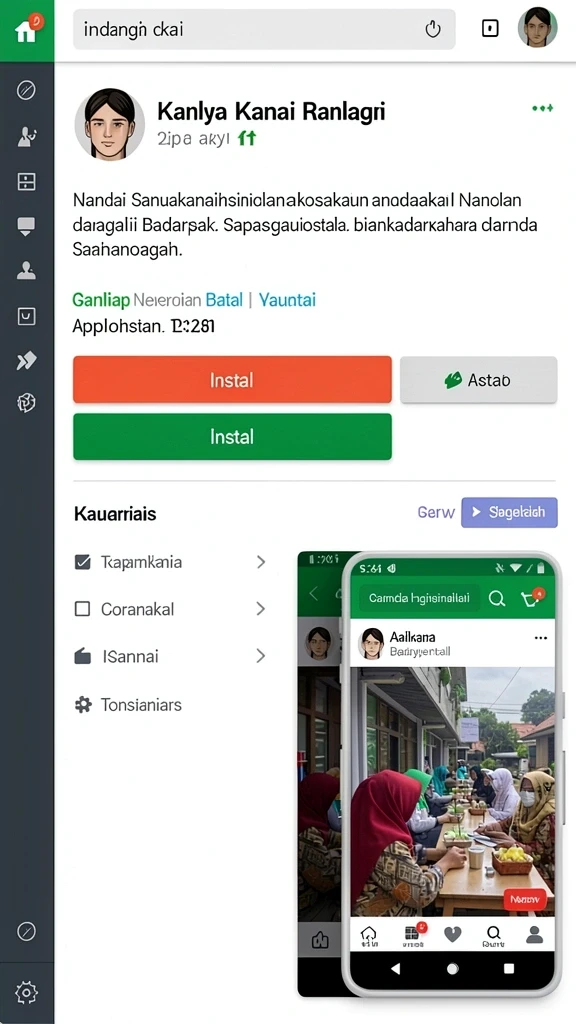 Tampilan antarmuka utama yang menarik dan user-friendly.