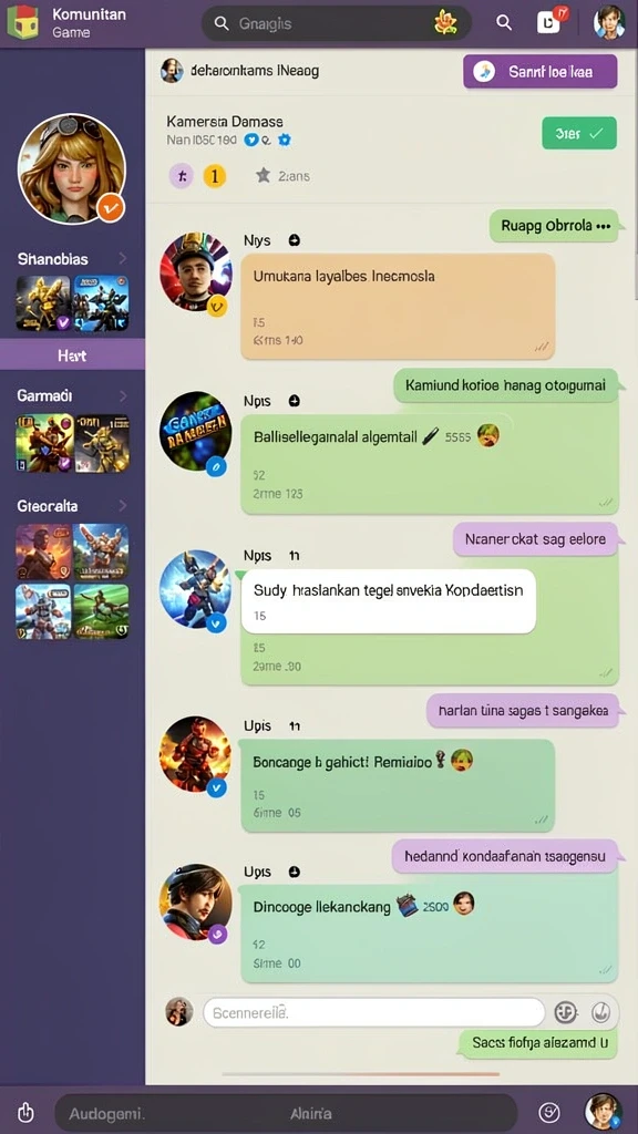 Lihat karakter di medan yang penuh rintangan.