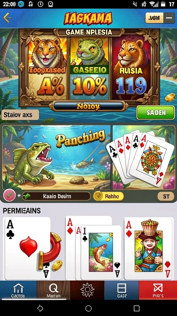 Tangkapan layar menampilkan level penuh warna yang menarik.