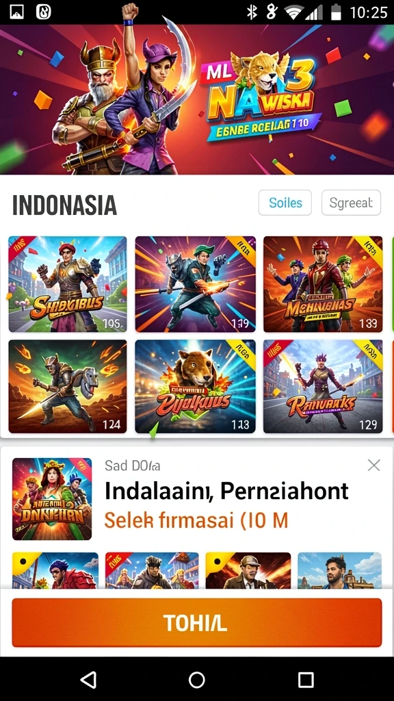 Antarmuka aplikasi MPO777 yang intuitif dan menarik.