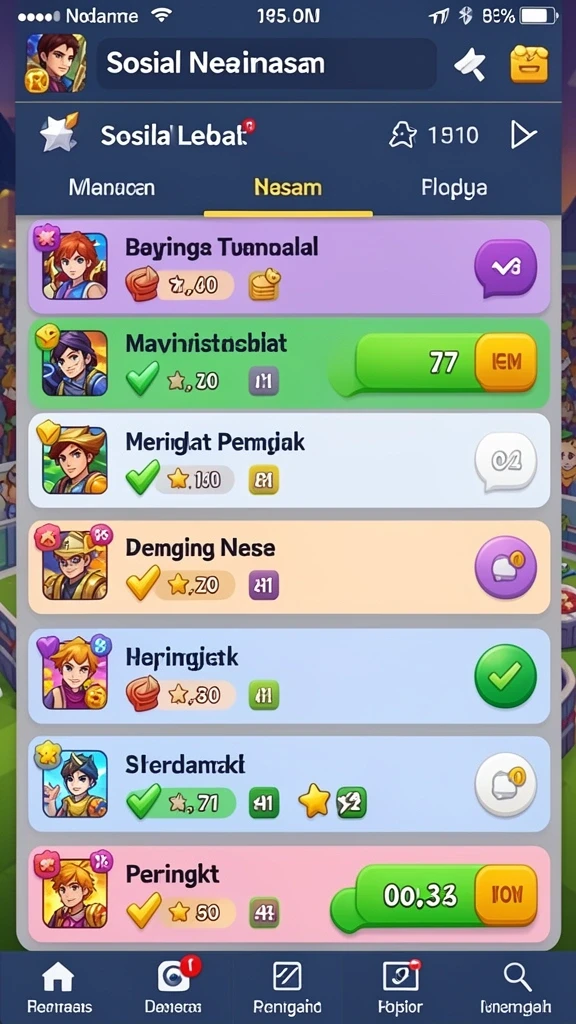 Tampilan awal permainan yang menarik.