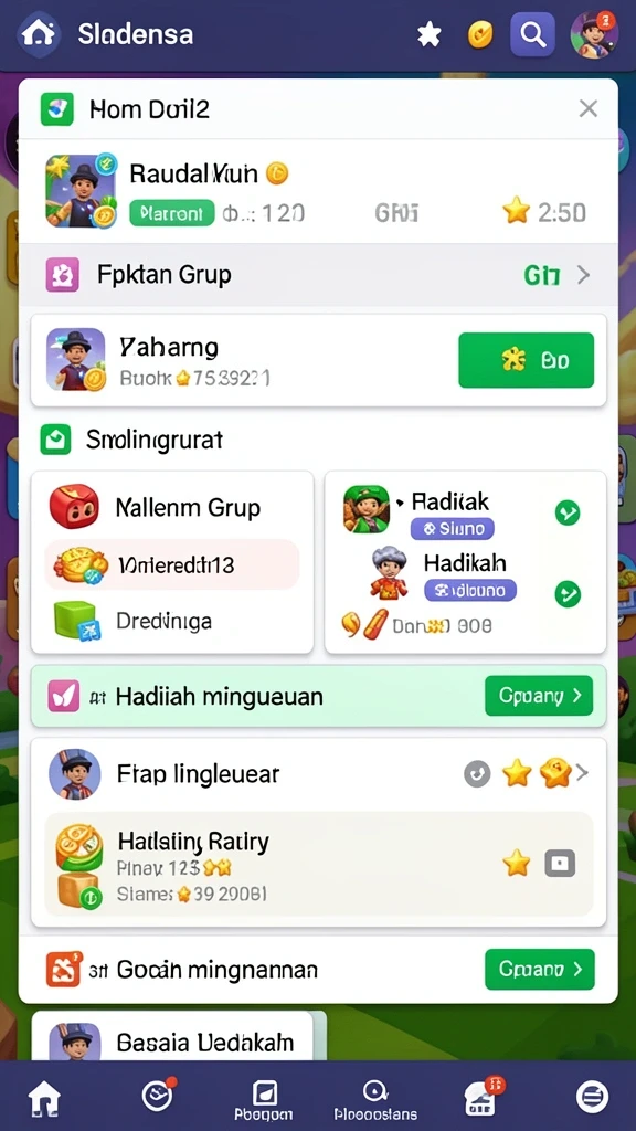 Berbagai tema slot yang tersedia untuk dipilih.