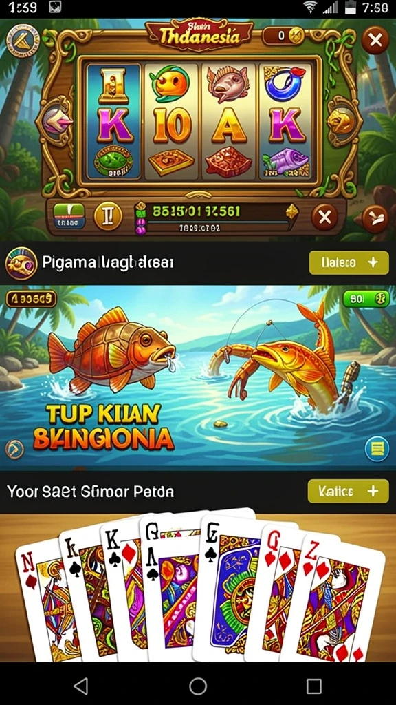 Nikmati berbagai jenis permainan kartu yang menantang.