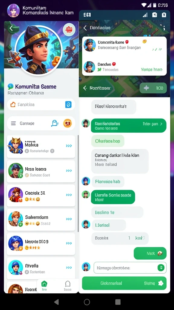 Ilustrasi dari berbagai mode permainan yang tersedia.