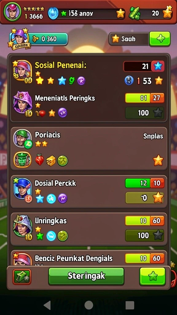 Tampilan awal game yang menarik dan ramah pengguna.